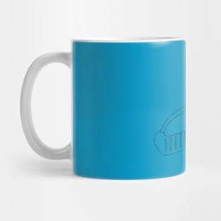 Zombie Ray Gun Blueprint on Teal Mug